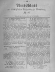 Amtsblatt der K&ouml;niglichen Preussischen Regierung zu Bromberg. 1891.04.16 No.16