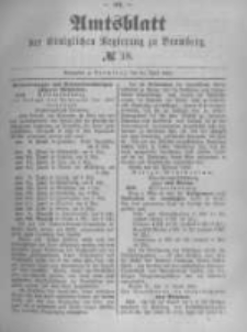 Amtsblatt der K&ouml;niglichen Preussischen Regierung zu Bromberg. 1891.04.30 No.18