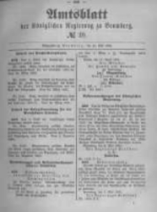 Amtsblatt der K&ouml;niglichen Preussischen Regierung zu Bromberg. 1891.05.14 No.20