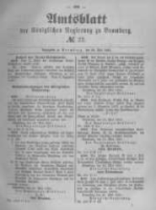 Amtsblatt der K&ouml;niglichen Preussischen Regierung zu Bromberg. 1891.05.28 No.22