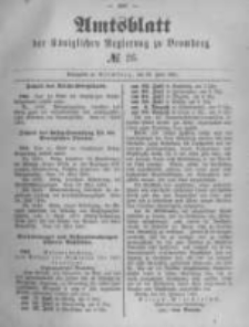 Amtsblatt der K&ouml;niglichen Preussischen Regierung zu Bromberg. 1891.06.25 No.26
