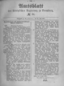 Amtsblatt der K&ouml;niglichen Preussischen Regierung zu Bromberg. 1891.07.23 No.30