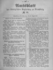 Amtsblatt der K&ouml;niglichen Preussischen Regierung zu Bromberg. 1891.08.27 No.35