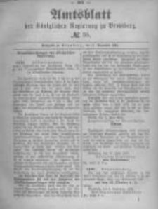 Amtsblatt der K&ouml;niglichen Preussischen Regierung zu Bromberg. 1891.09.17 No.38