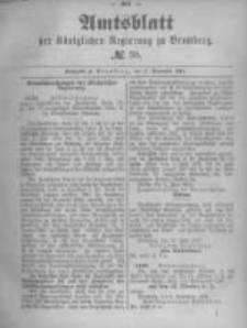 Amtsblatt der Königlichen Preussischen Regierung zu Bromberg. 1891.09.17 No.38