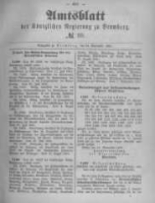 Amtsblatt der K&ouml;niglichen Preussischen Regierung zu Bromberg. 1891.09.24 No.39