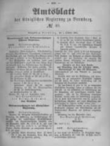 Amtsblatt der K&ouml;niglichen Preussischen Regierung zu Bromberg. 1891.10.01 No.40