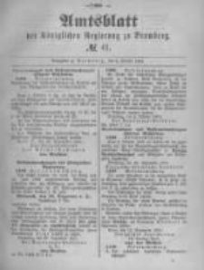 Amtsblatt der K&ouml;niglichen Preussischen Regierung zu Bromberg. 1891.10.08 No.41