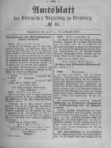 Amtsblatt der K&ouml;niglichen Preussischen Regierung zu Bromberg. 1891.11.05 No.45