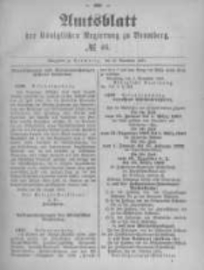 Amtsblatt der K&ouml;niglichen Preussischen Regierung zu Bromberg. 1891.11.12 No.46
