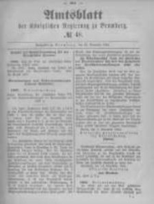 Amtsblatt der Königlichen Preussischen Regierung zu Bromberg. 1891.11.26 No.48