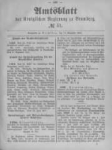 Amtsblatt der K&ouml;niglichen Preussischen Regierung zu Bromberg. 1891.12.17 No.51
