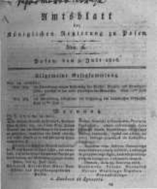 Amtsblatt der K&ouml;niglichen Regierung zu Posen. 1816.07.09 Nro.6