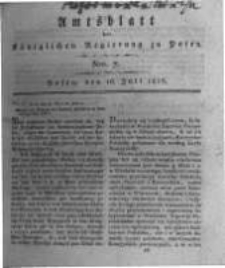 Amtsblatt der K&ouml;niglichen Regierung zu Posen. 1816.07.16 Nro.7