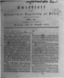 Amtsblatt der K&ouml;niglichen Regierung zu Posen. 1816.08.20 Nro.12