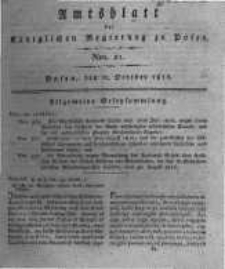 Amtsblatt der K&ouml;niglichen Regierung zu Posen. 1816.10.22 Nro.21
