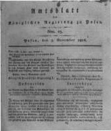 Amtsblatt der Königlichen Regierung zu Posen. 1816.11.05 Nro.23
