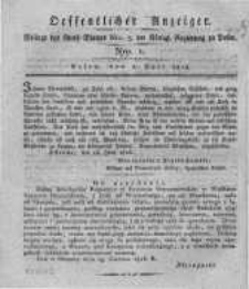 Oeffentlicher Anzeiger. 1816.07.02 Nro.1