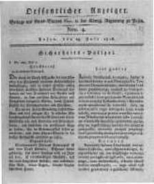 Oeffentlicher Anzeiger. 1816.07.23 Nro.4