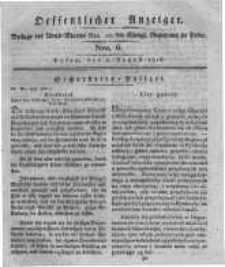 Oeffentlicher Anzeiger. 1816.08.06 Nro.6