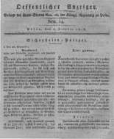 Oeffentlicher Anzeiger. 1816.10.01 Nro.14