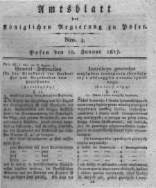 Amtsblatt der K&ouml;niglichen Regierung zu Posen. 1817.01.28 Nro.4