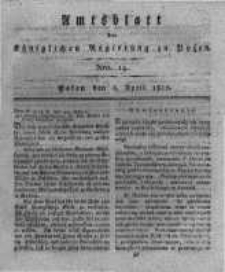 Amtsblatt der K&ouml;niglichen Regierung zu Posen. 1817.04.08 Nro.14