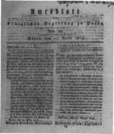 Amtsblatt der K&ouml;niglichen Regierung zu Posen. 1817.04.22 Nro.16