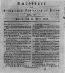 Amtsblatt der K&ouml;niglichen Regierung zu Posen. 1817.04.29 Nro.17