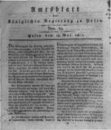 Amtsblatt der K&ouml;niglichen Regierung zu Posen. 1817.05.13 Nro.19