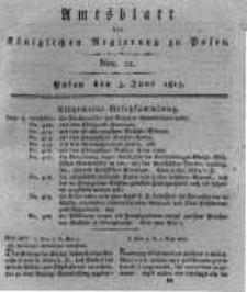 Amtsblatt der K&ouml;niglichen Regierung zu Posen. 1817.06.03 Nro.22