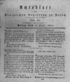 Amtsblatt der K&ouml;niglichen Regierung zu Posen. 1817.07.01 Nro.26