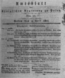 Amtsblatt der K&ouml;niglichen Regierung zu Posen. 1817.07.08 Nro.27