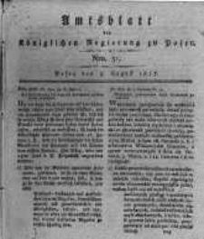 Amtsblatt der K&ouml;niglichen Regierung zu Posen. 1817.08.05 Nro.31