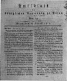 Amtsblatt der K&ouml;niglichen Regierung zu Posen. 1817.08.26 Nro.34
