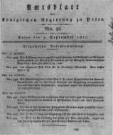 Amtsblatt der K&ouml;niglichen Regierung zu Posen. 1817.09.09 Nro.36