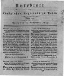 Amtsblatt der K&ouml;niglichen Regierung zu Posen. 1817.11.11 Nro.45