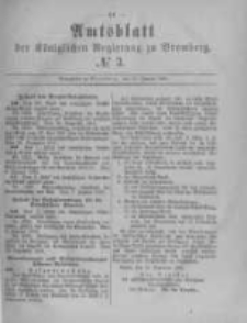 Amtsblatt der K&ouml;niglichen Preussischen Regierung zu Bromberg. 1882.01.20 No.3