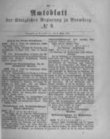 Amtsblatt der K&ouml;niglichen Preussischen Regierung zu Bromberg. 1882.03.03 No.9