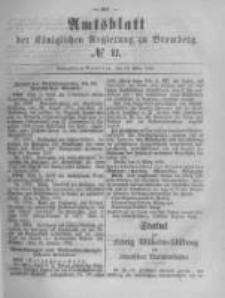 Amtsblatt der K&ouml;niglichen Preussischen Regierung zu Bromberg. 1882.03.17 No.11
