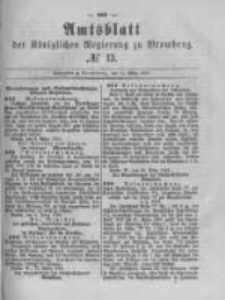 Amtsblatt der K&ouml;niglichen Preussischen Regierung zu Bromberg. 1882.03.31 No.13
