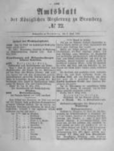 Amtsblatt der K&ouml;niglichen Preussischen Regierung zu Bromberg. 1882.06.02 No.22