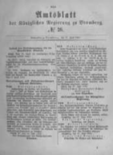 Amtsblatt der K&ouml;niglichen Preussischen Regierung zu Bromberg. 1882.06.30 No.26