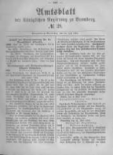 Amtsblatt der K&ouml;niglichen Preussischen Regierung zu Bromberg. 1882.07.14 No.28