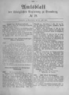 Amtsblatt der K&ouml;niglichen Preussischen Regierung zu Bromberg. 1882.07.21 No.29