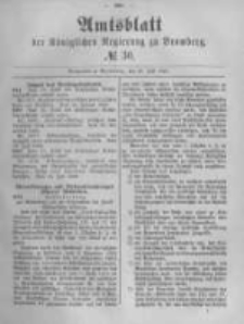 Amtsblatt der K&ouml;niglichen Preussischen Regierung zu Bromberg. 1882.07.28 No.30