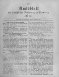 Amtsblatt der K&ouml;niglichen Preussischen Regierung zu Bromberg. 1882.08.11 No.32