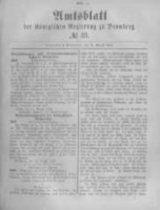 Amtsblatt der K&ouml;niglichen Preussischen Regierung zu Bromberg. 1882.08.18 No.33
