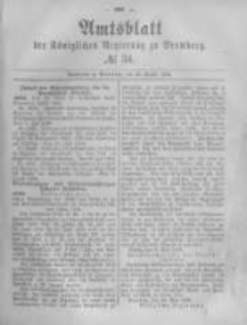 Amtsblatt der K&ouml;niglichen Preussischen Regierung zu Bromberg. 1882.08.25 No.34