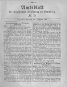 Amtsblatt der K&ouml;niglichen Preussischen Regierung zu Bromberg. 1882.09.01 No.35
